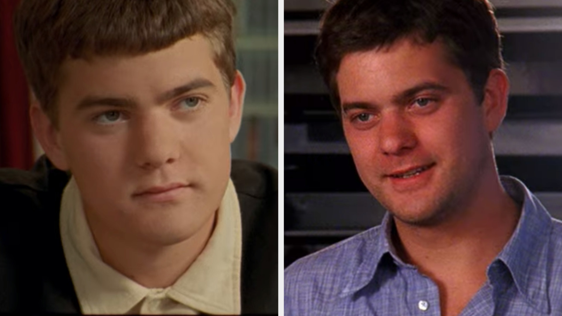 Joshua Jackson in the first vs. last episode of &quot;Dawson&#x27;s Creek&quot;