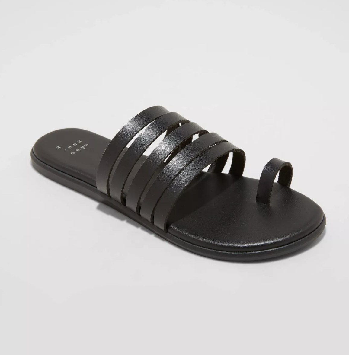 the sandals in black