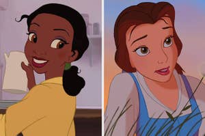 Tiana from Princess and the Frog and Belle from Beauty and the Beast