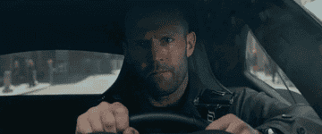 Deckard driving angrily
