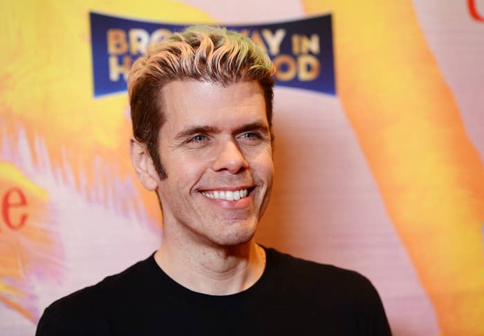 Perez Hilton is pictured smiling