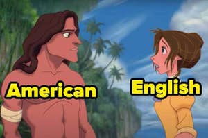 Tarzan in American, but Jane is English