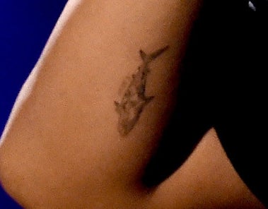 Closeup of Drake&#x27;s tattoo