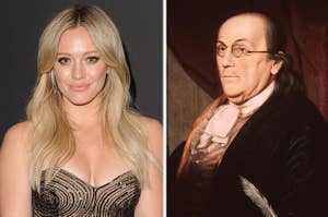 Hilary Duff and Ben Franklin