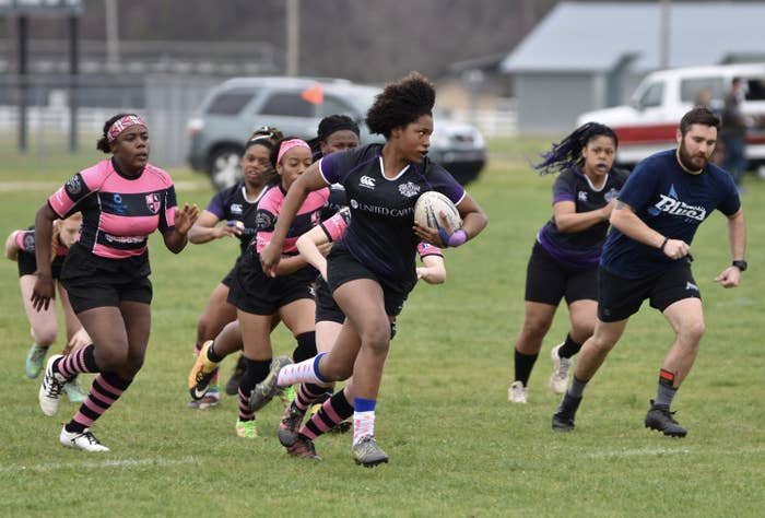 A female rugby team