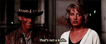 Crocodile Dundee saying &quot;that&#x27;s not a knife&quot;