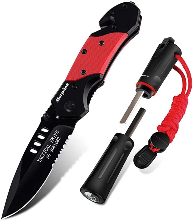 5 in 1 Stainless Steel Hiking Knife