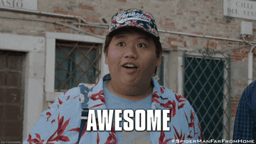 ned from spider-man saying &quot;awesome&quot;
