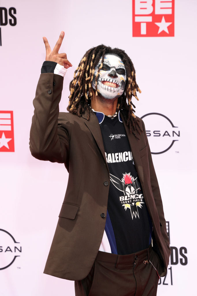 Note Marcato attends the BET Awards 2021 with his face painted