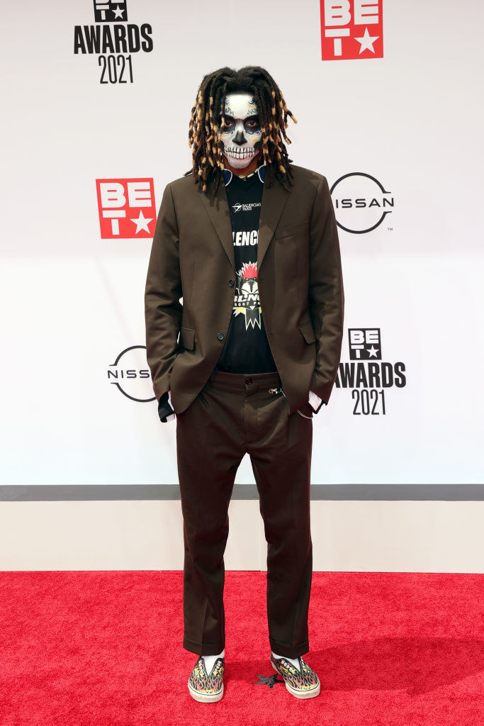 Note Marcato attends the BET Awards 2021 with his face painted