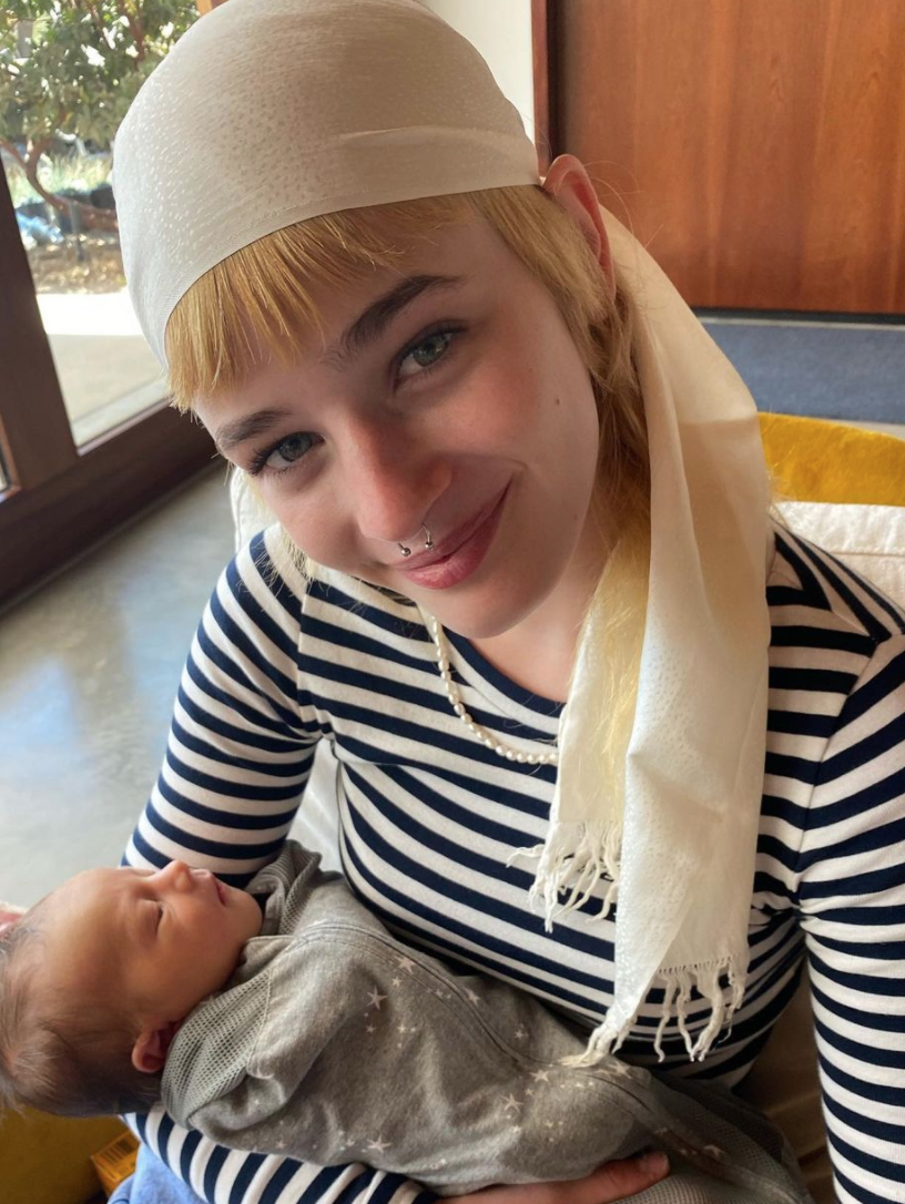 Esther McGregor holds baby Laurie