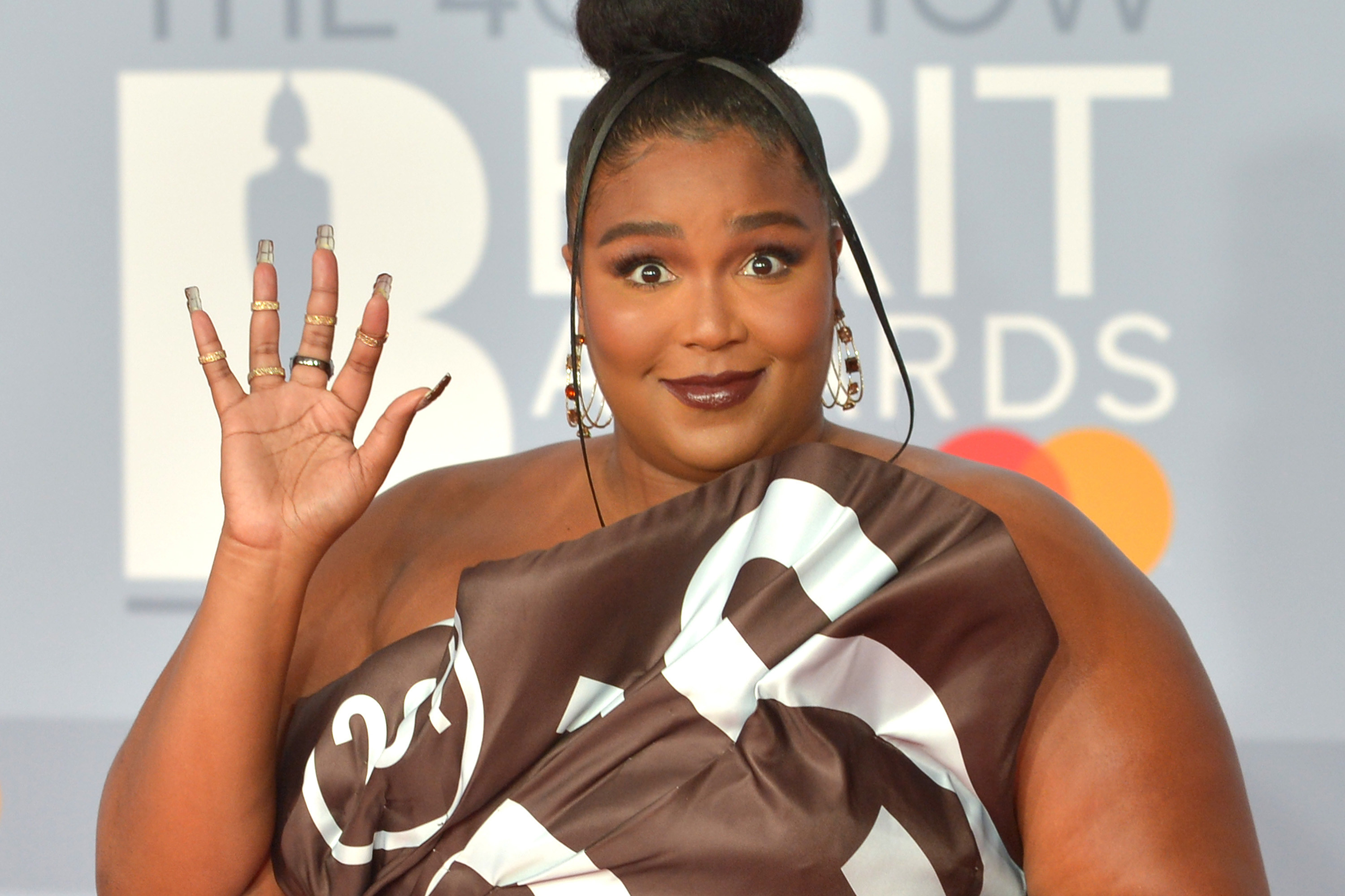 Lizzo attends The BRIT Awards 2020 at The O2 Arena on February 18, 2020 in London, England