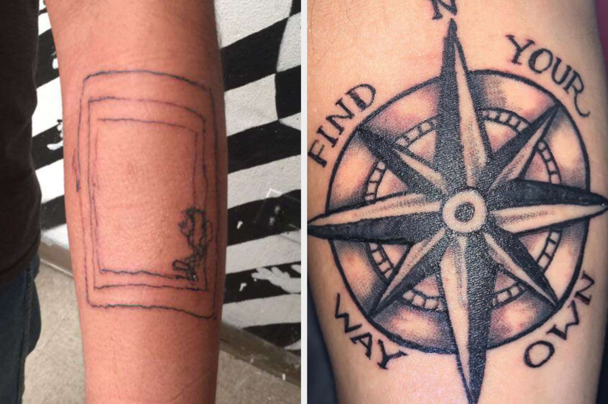 tattoo chess compass design｜TikTok Search