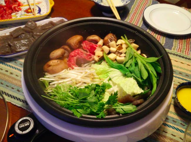 A customer review photo of the hot pot on their table