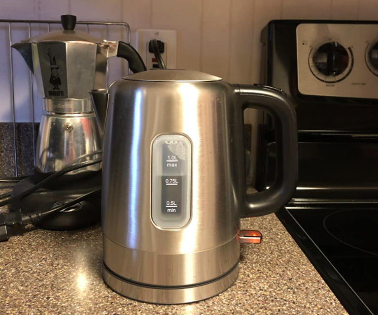 A customer review photo of their kettle on their counter