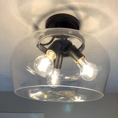 a reviewer photo of the same lampshade now clear