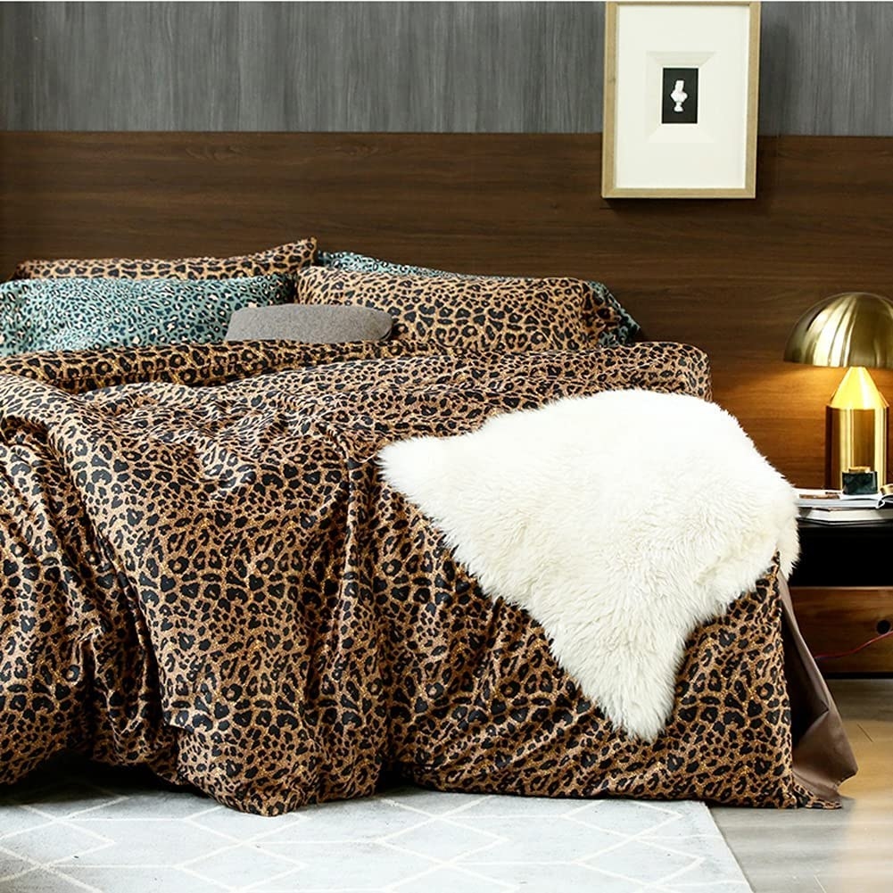Leopard print bedding