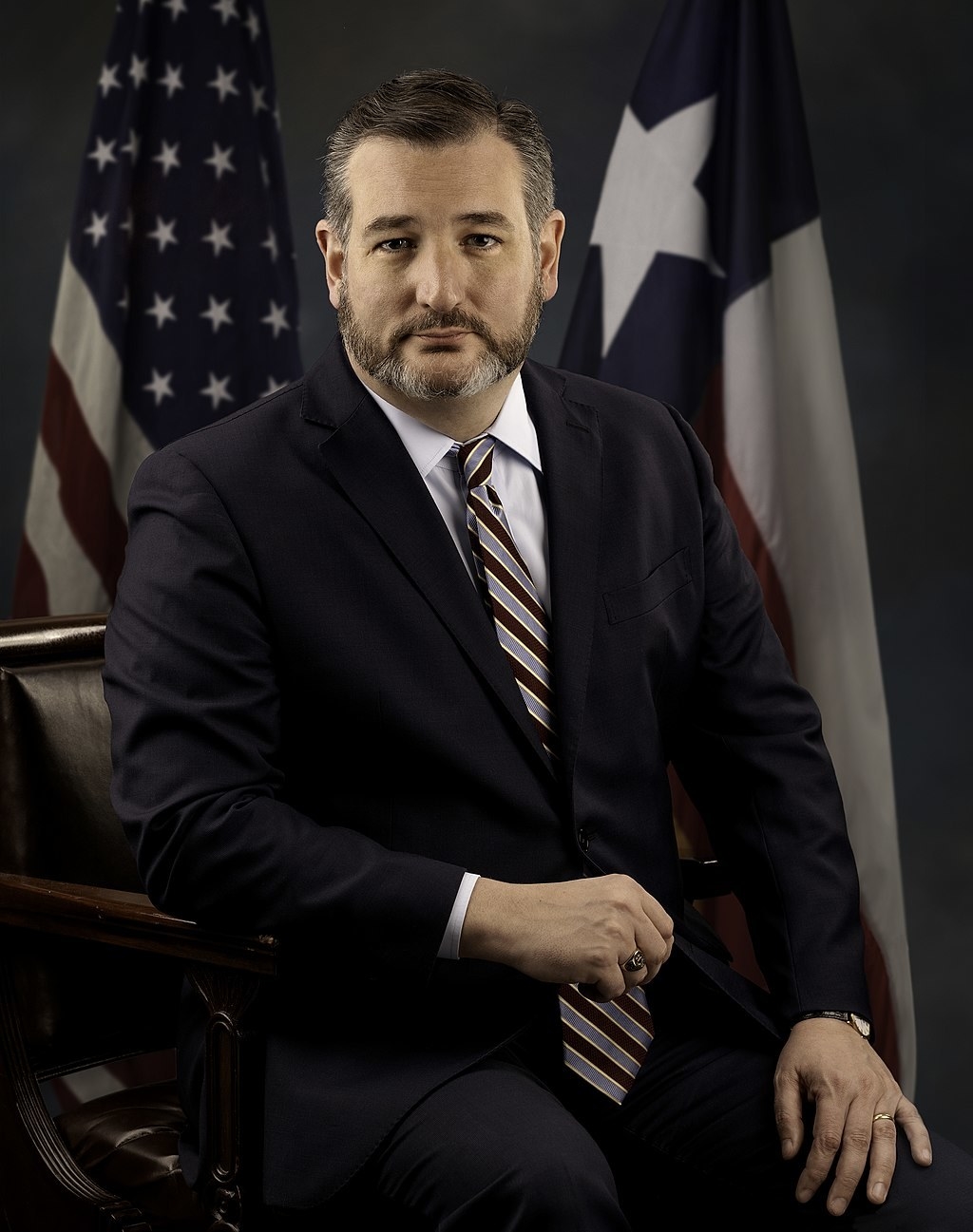 Ted Cruz poses in the U.S. Senate Photographic Studio