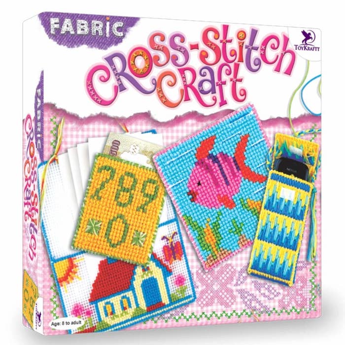 A cross stitch kit for kids.