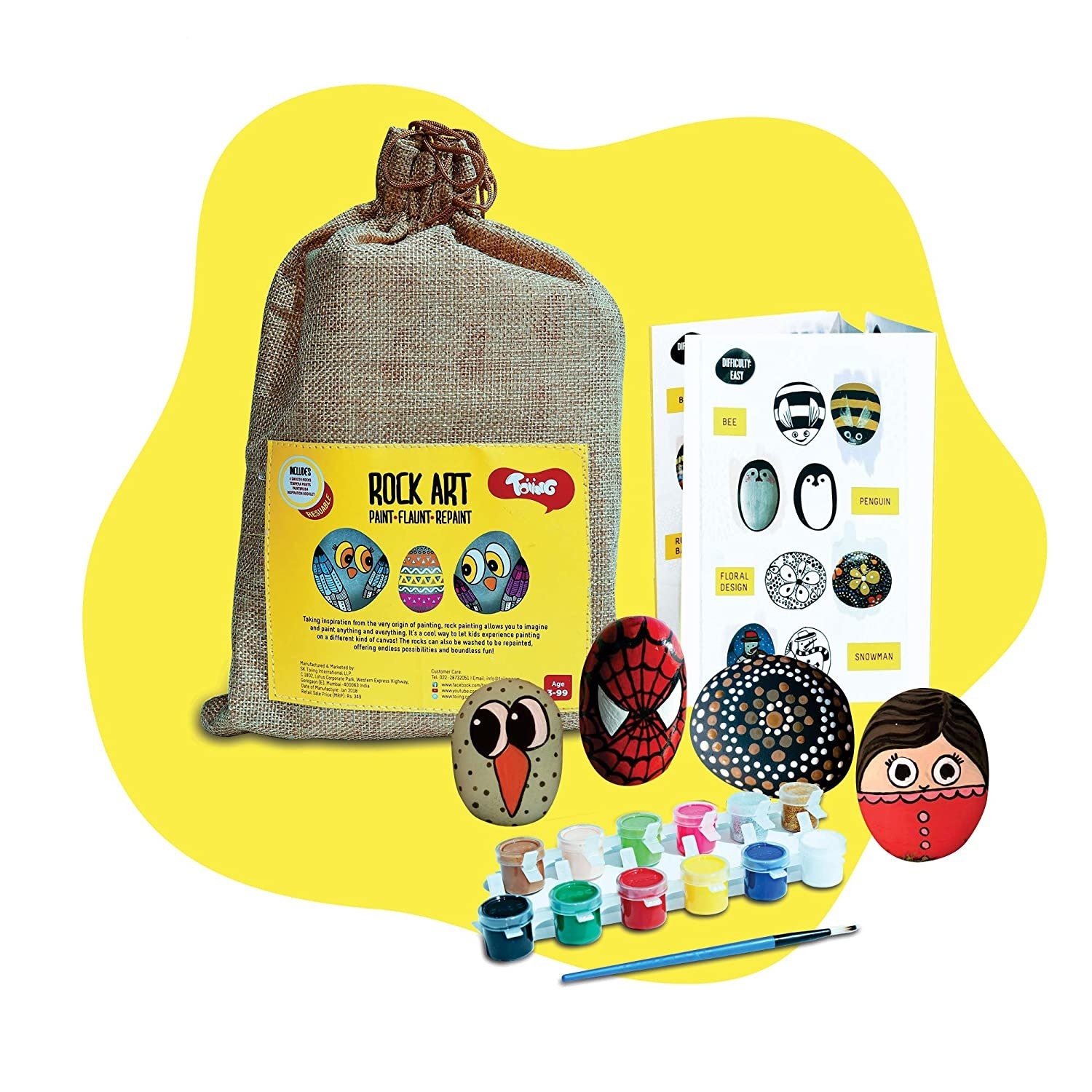 A DIY Rock painting kit with all the essentials.