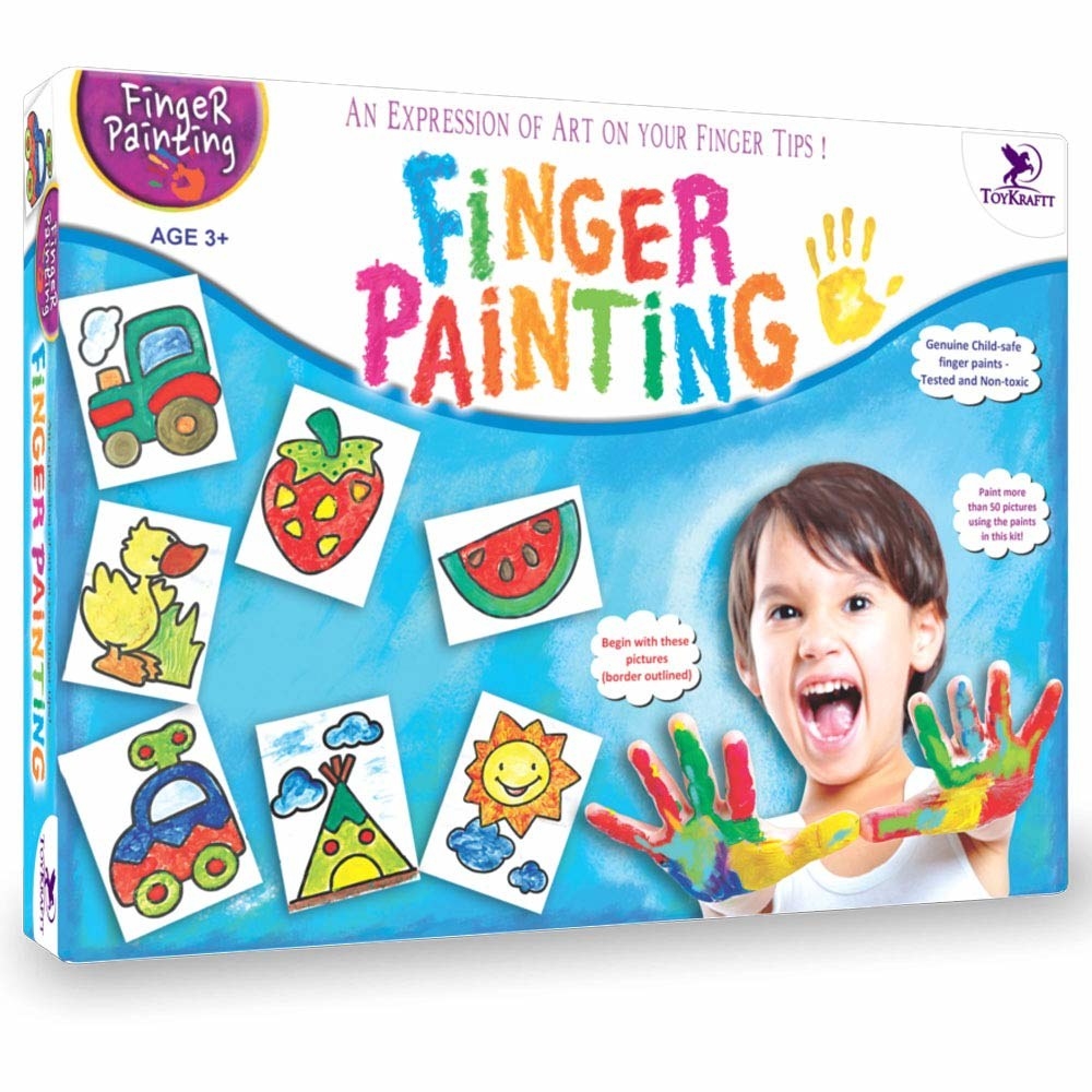 A finger painting kit for kids.