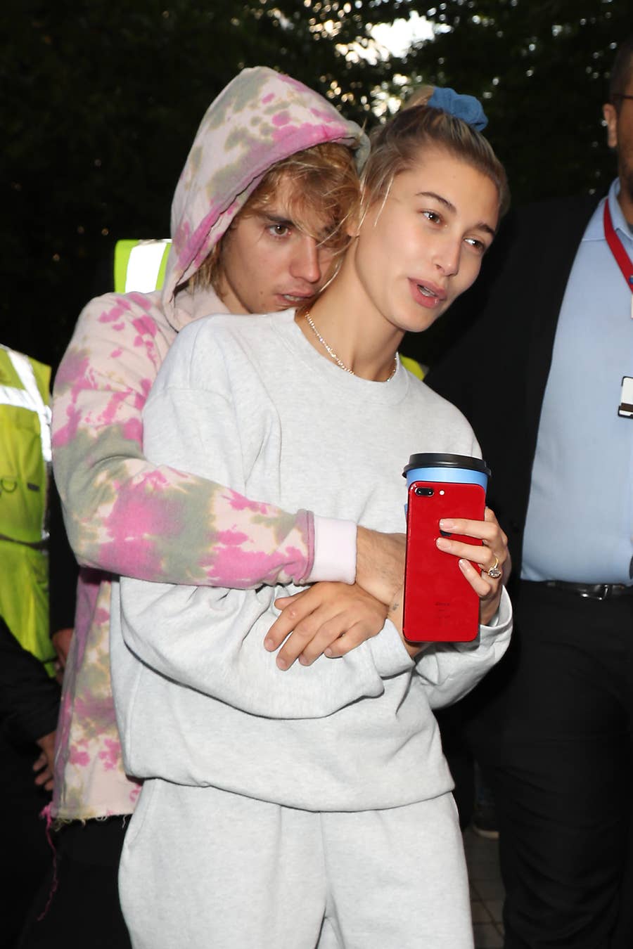 Hailey Baldwin Green Pajama Set With Justin Bieber 2018