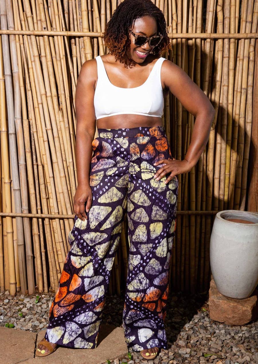 Women's Summer Loose Long Pants With African Print