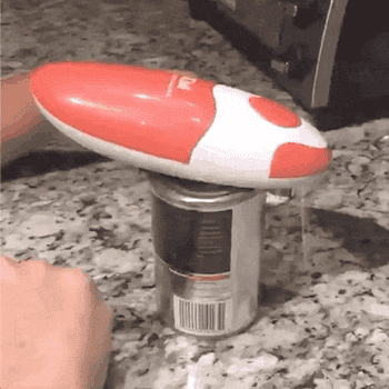 a gif of the can opener opening a can 