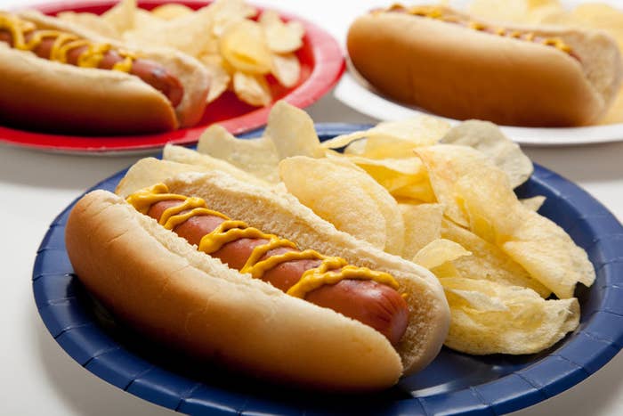 Hot dogs and chips