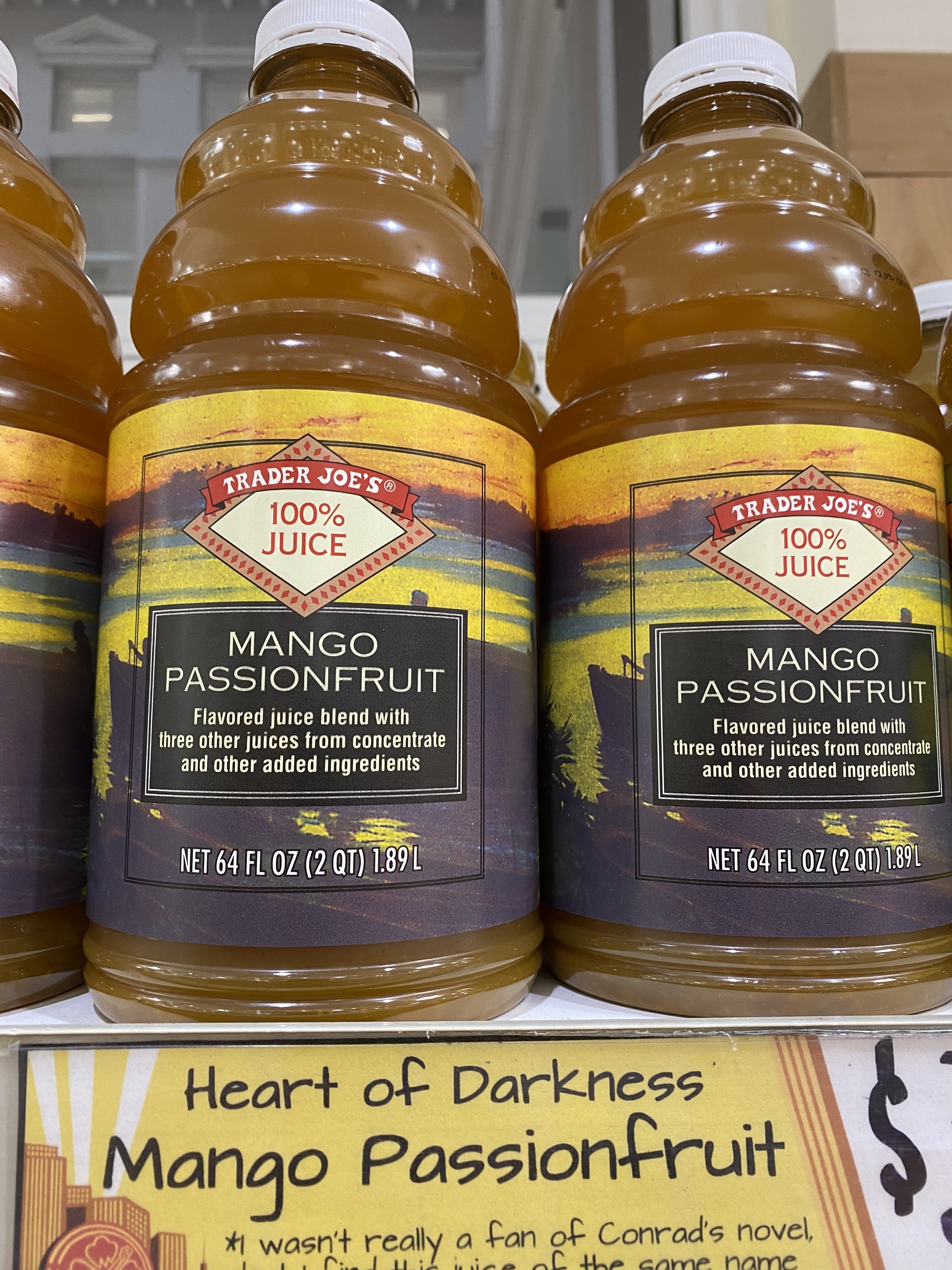 Mango passionfruit juice from Trader Joe&#x27;s.