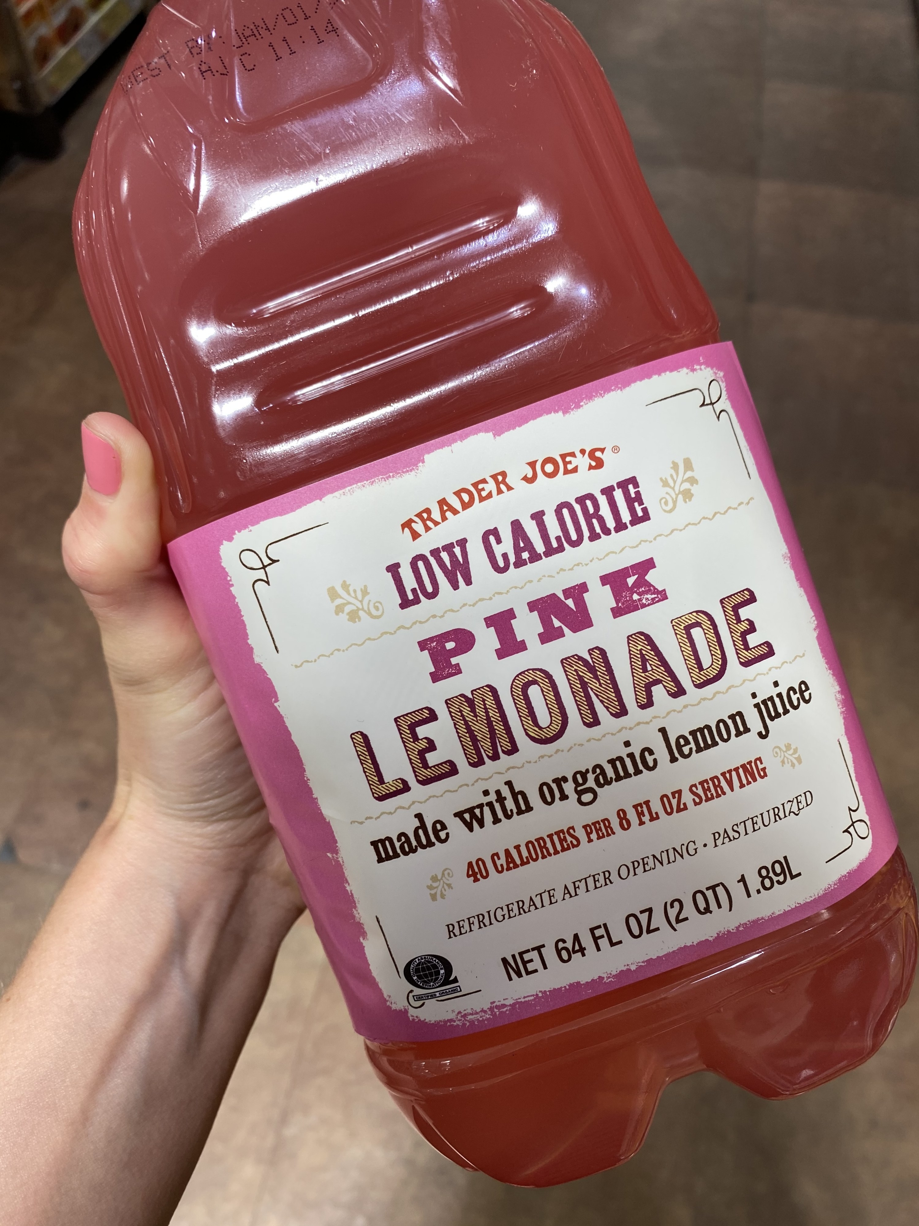 Trader Joe&#x27;sLow Calorie Pink Lemonade.