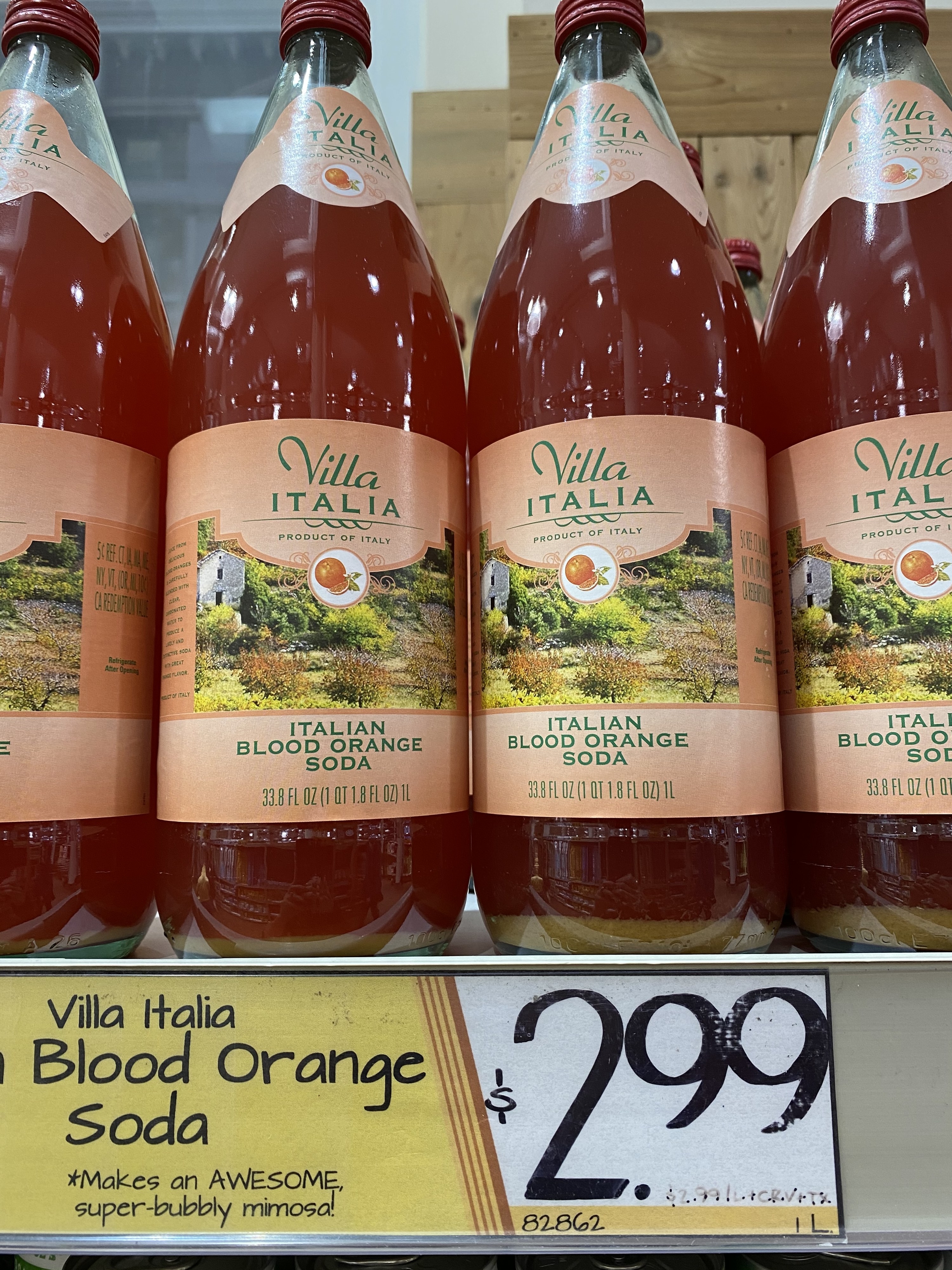 Villa Italia Italian Blood Orange Soda.