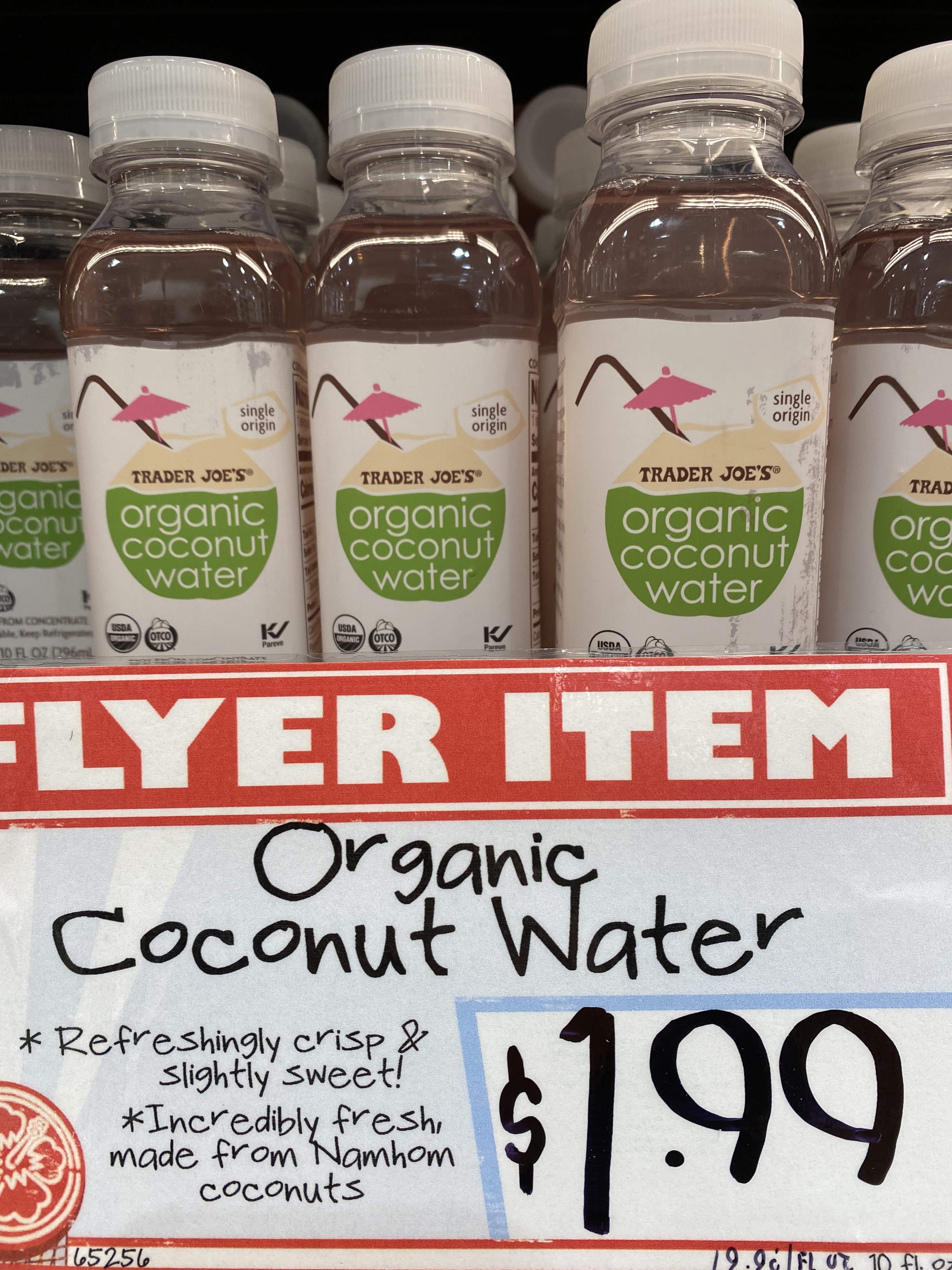 Trader Joe&#x27;s Organic Coconut Water.