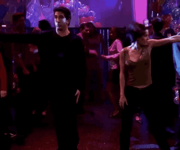 GIF of Ross and Monica dancing