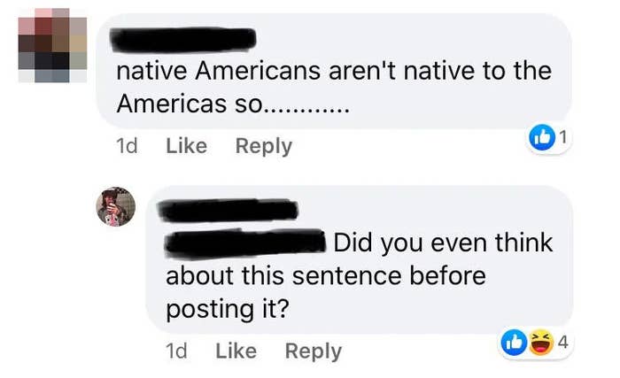 person who thinks Native Americans aren&#x27;t Americans
