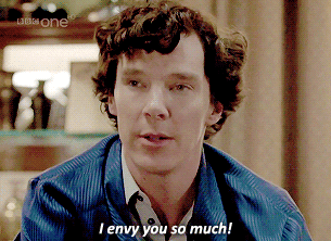Benedict Cumberbatch dizendo "Tenho tanta inveja de você!"