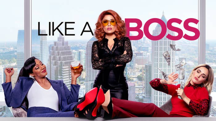 Movie poster for &quot;Like a Boss&quot;, featuring Tiffany Haddish, Salma Hayek, and Rose Byrne