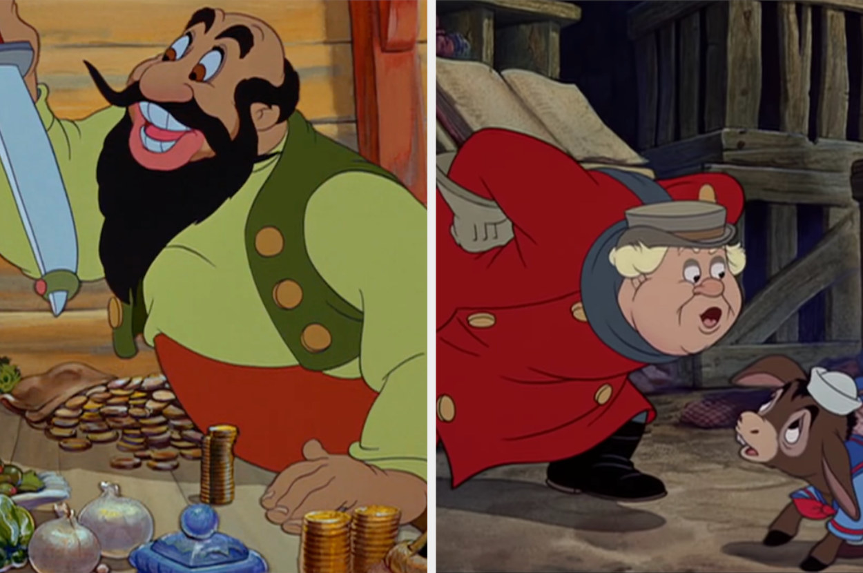 the two evil figures in Pinocchio 