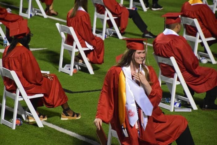 Paxton in her graduation robes