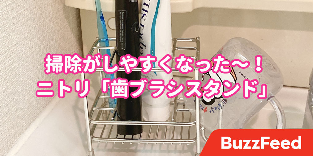 洗面所の掃除が楽になった ニトリの 歯ブラシスタンド はまとめて収納できるんです 洗面所の掃除が楽になった ニトリの 歯ブラシスタンド はまとめて収納できるんです