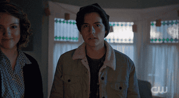 close up gif of jughead from riverdale