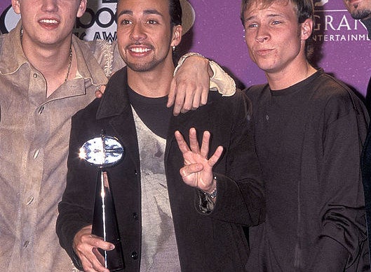 Nick Carter with messy hair