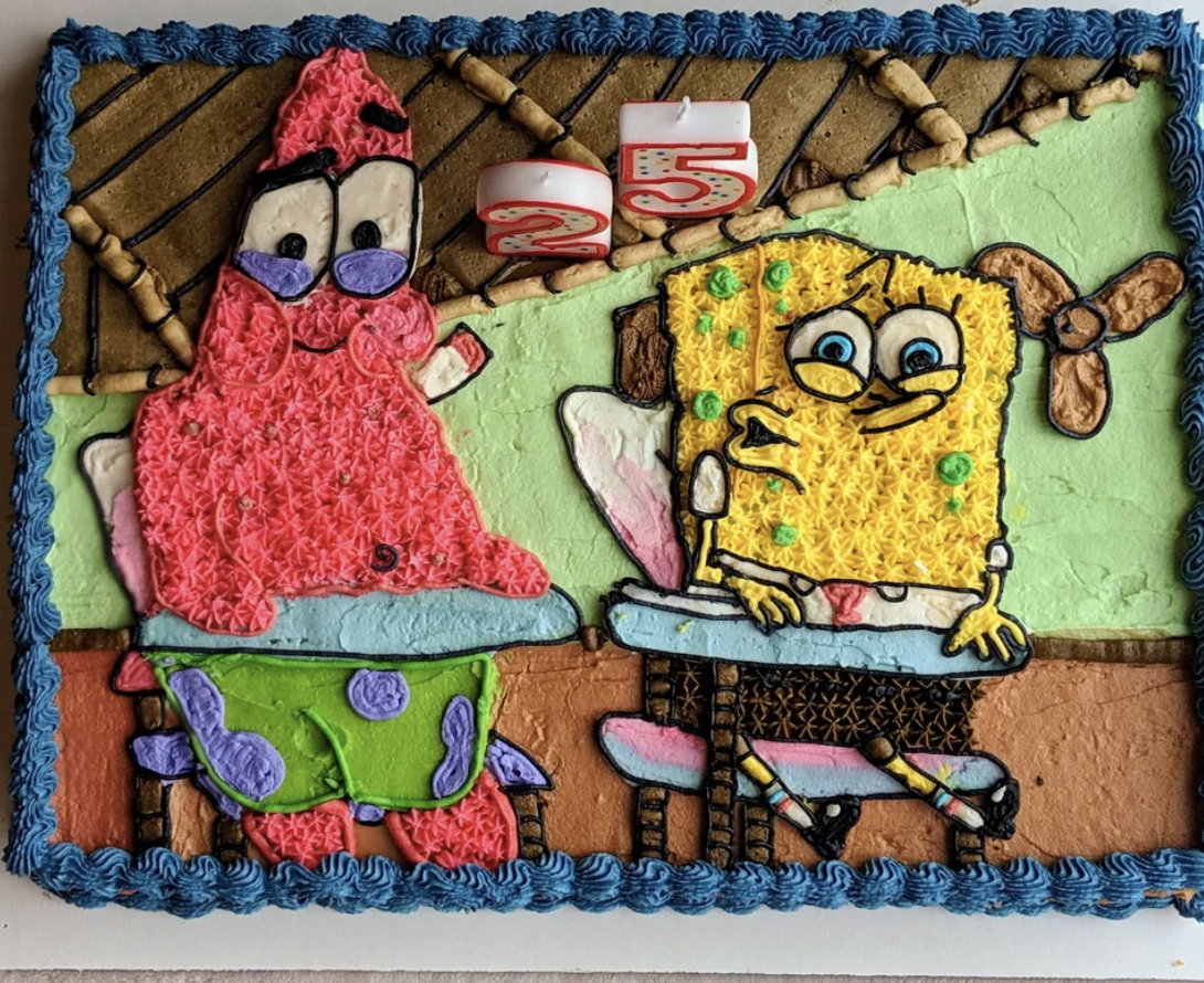 intricate spongebob cake