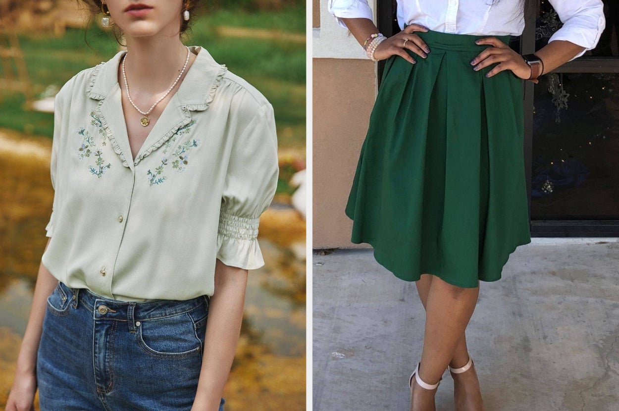 blouse and skirt