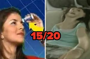 A woman applying something to her forehead and a teenaged girl deflated on the couch