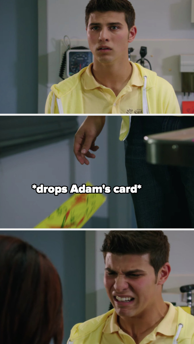 Drew realizes from the look on his mom&#x27;s face that Adam didn&#x27;t survive surgery, he drops his get well card and starts crying