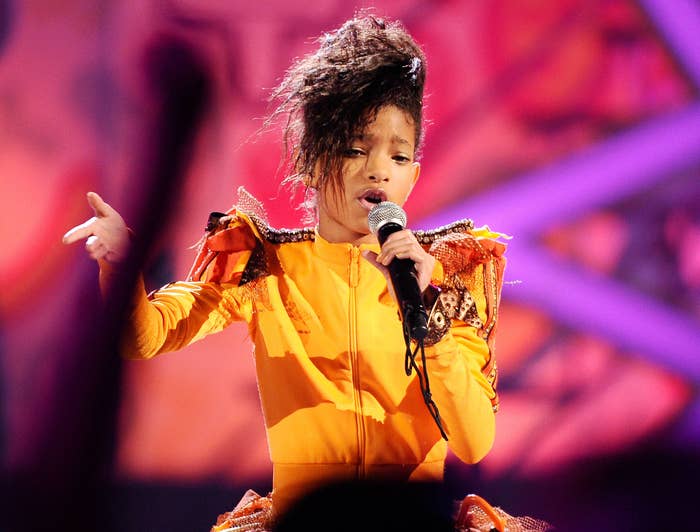 Willow performs at an event when she was very young
