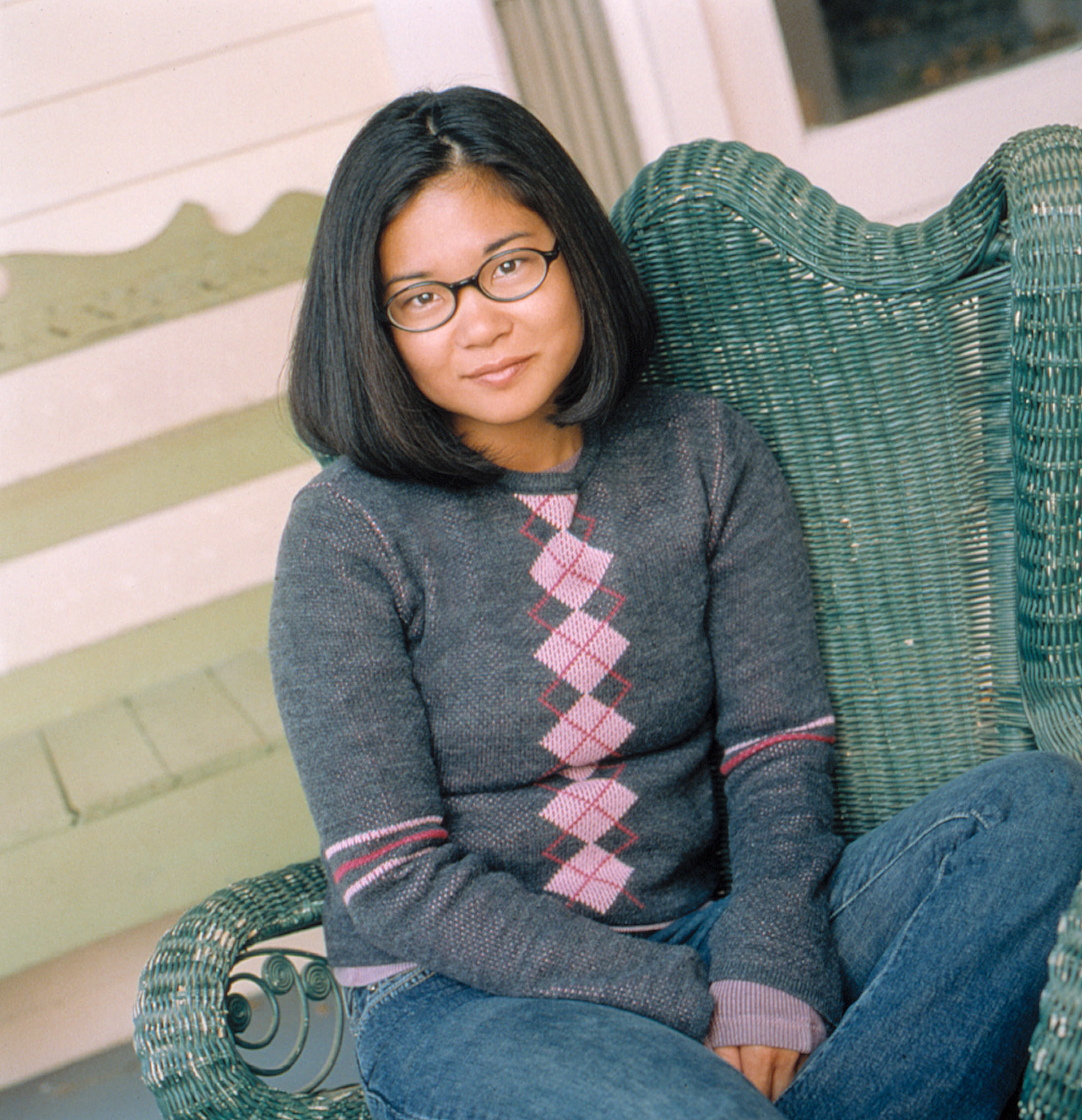 Keiko Agena smiles on set of &quot;Gilmore Girls&quot;