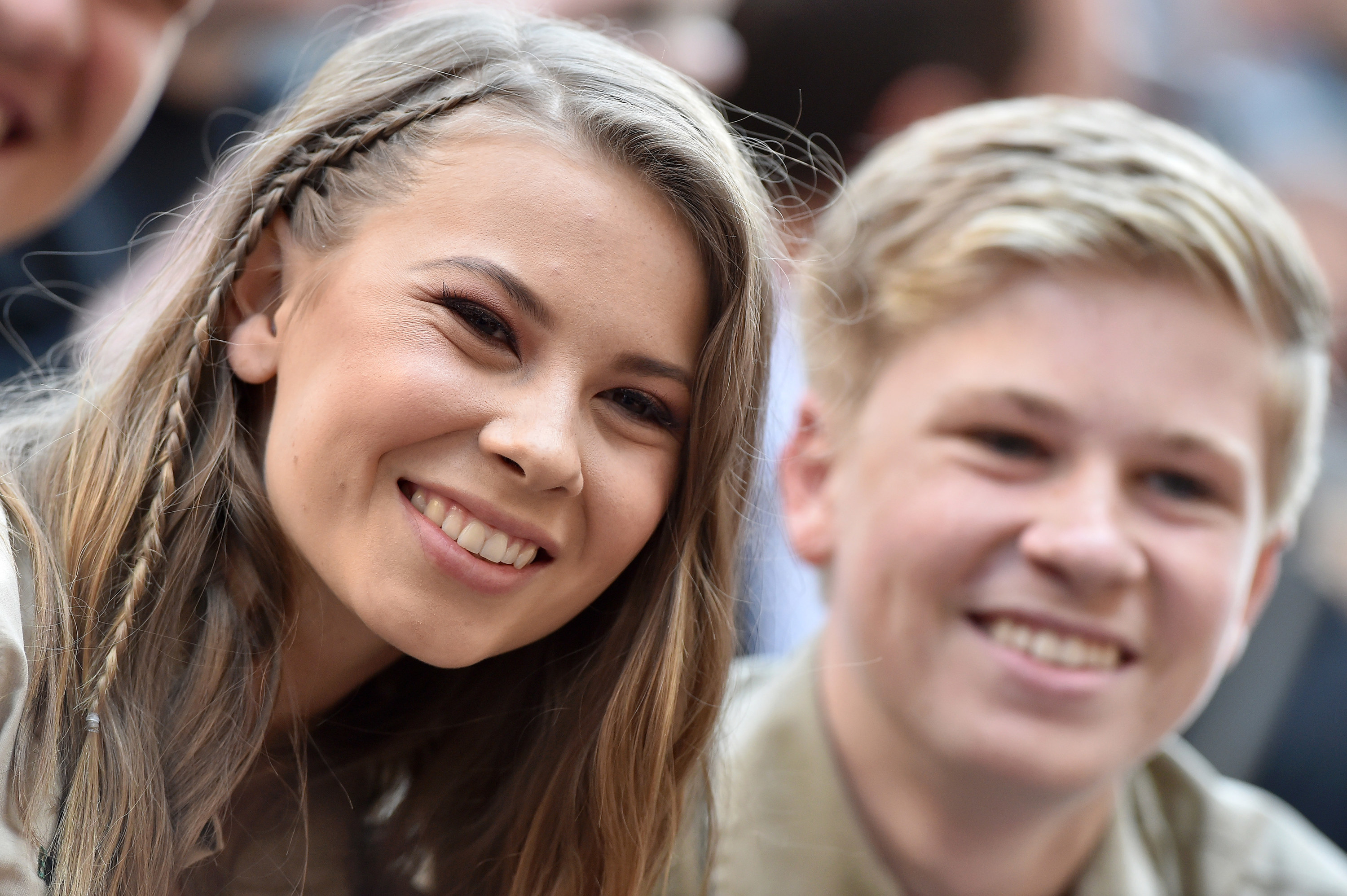 Bindi Irwin and Robert Irwin attend the ceremony honoring Steve Irwin with star on the Hollywood Walk of Fame on April 26, 2018 in Hollywood, California