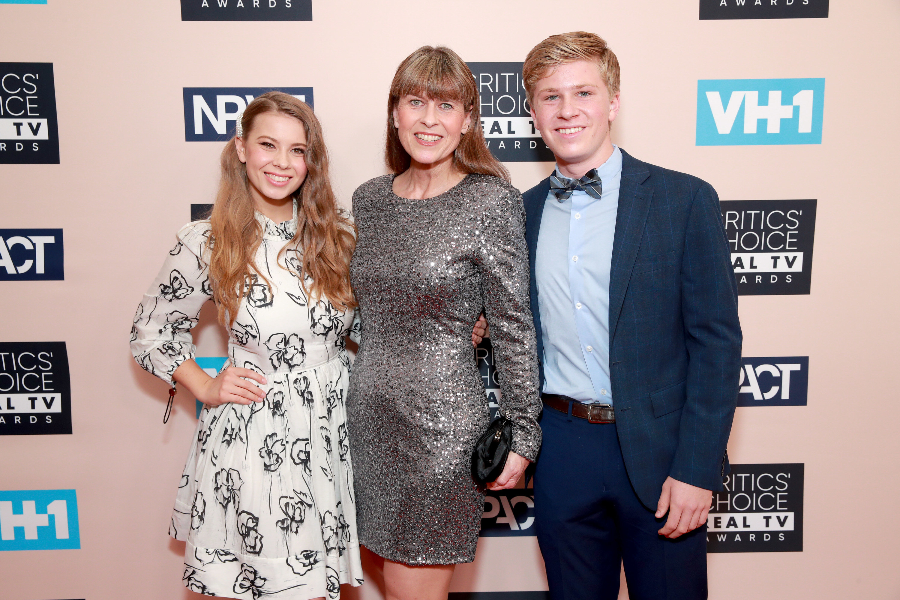 Bindi Irwin, Terri Irwin, and Robert Irwin attend the Critics&#x27; Choice Real TV Awards at The Beverly Hilton Hotel on June 02, 2019 in Beverly Hills, California